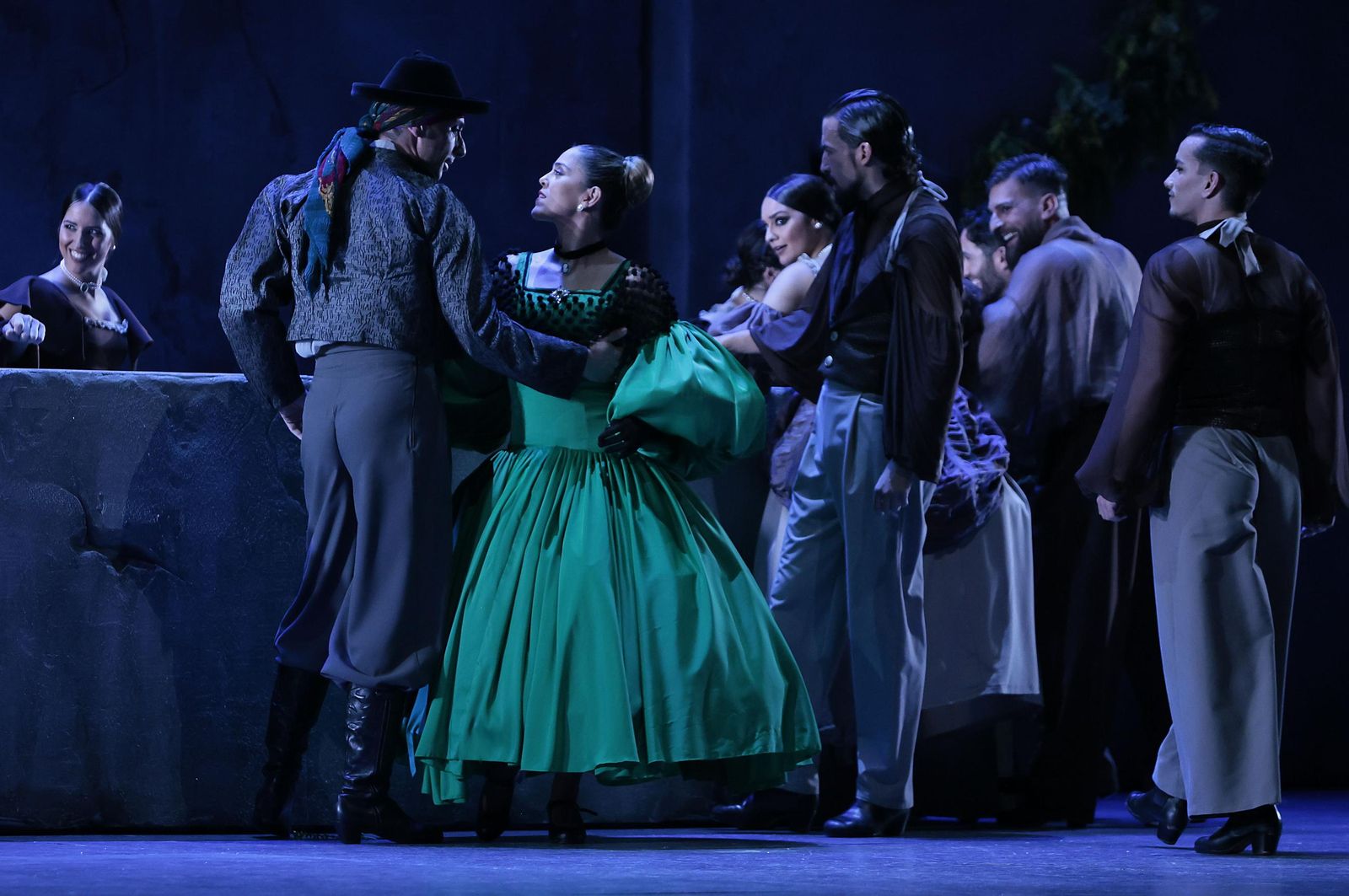 la imágenes del Ballet Flamenco de Andalucía en el Teatro de la Maestranza.