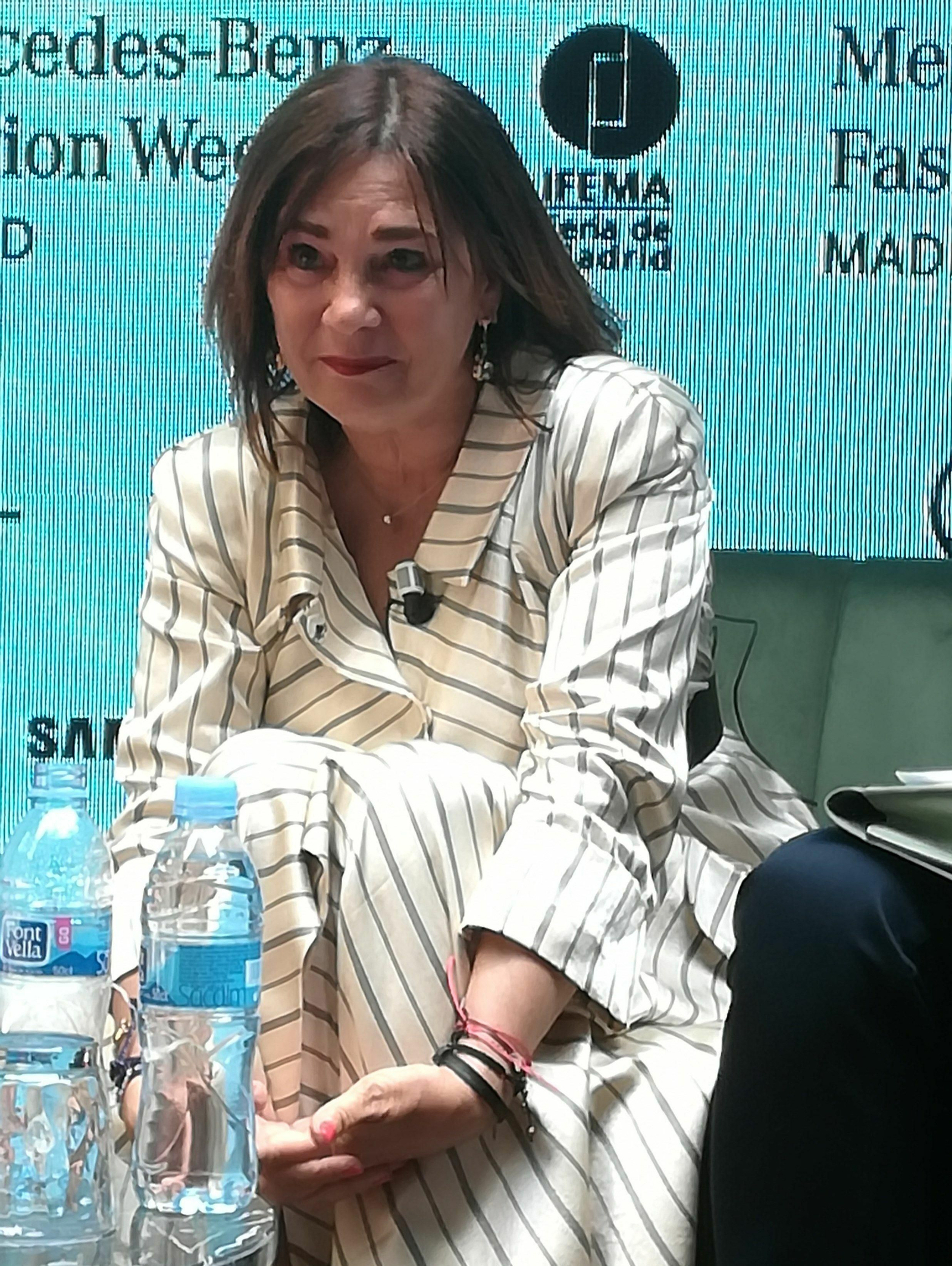 Charo Izquierdo, en la presentación de la nueva edición de la pasarela madrileña.