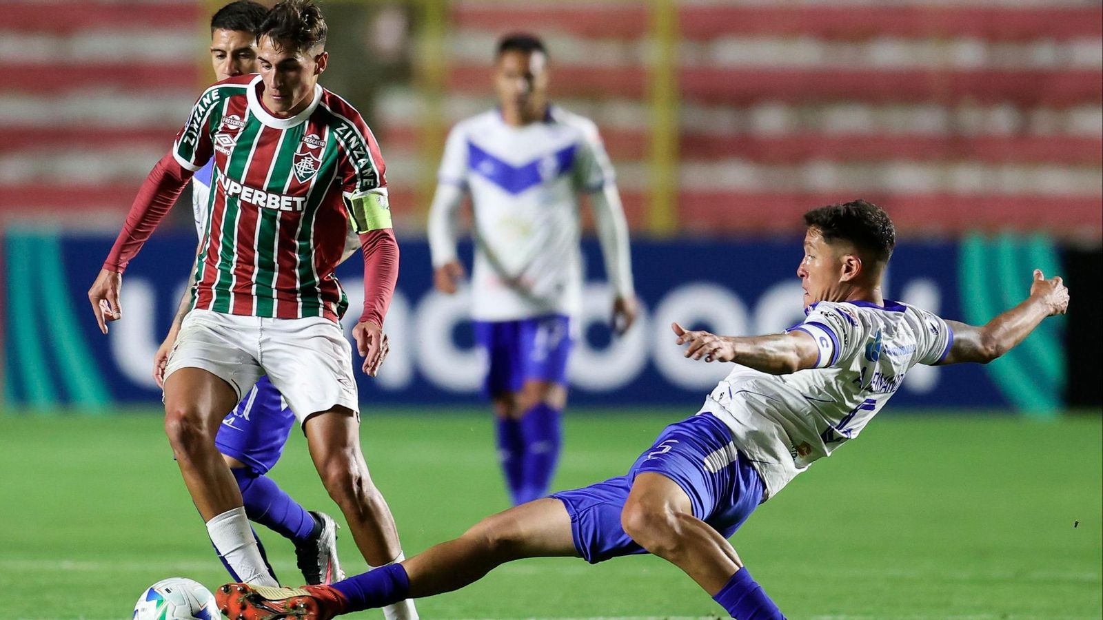 Facundo Bernal,, del Fluminense, en la Copa Sudamericana.