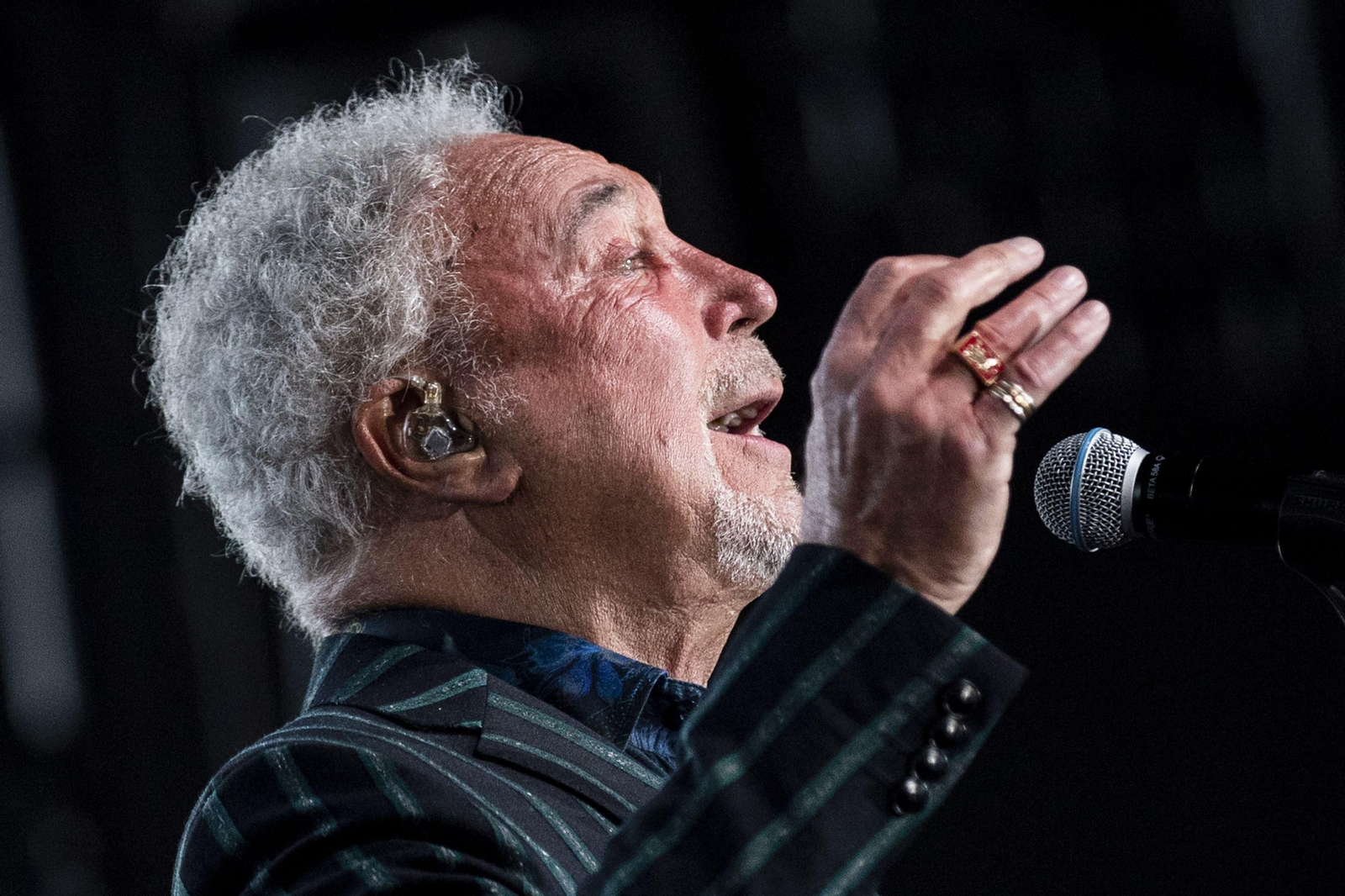 Tom Jones, durante su actuación en el Starlite de Marbella