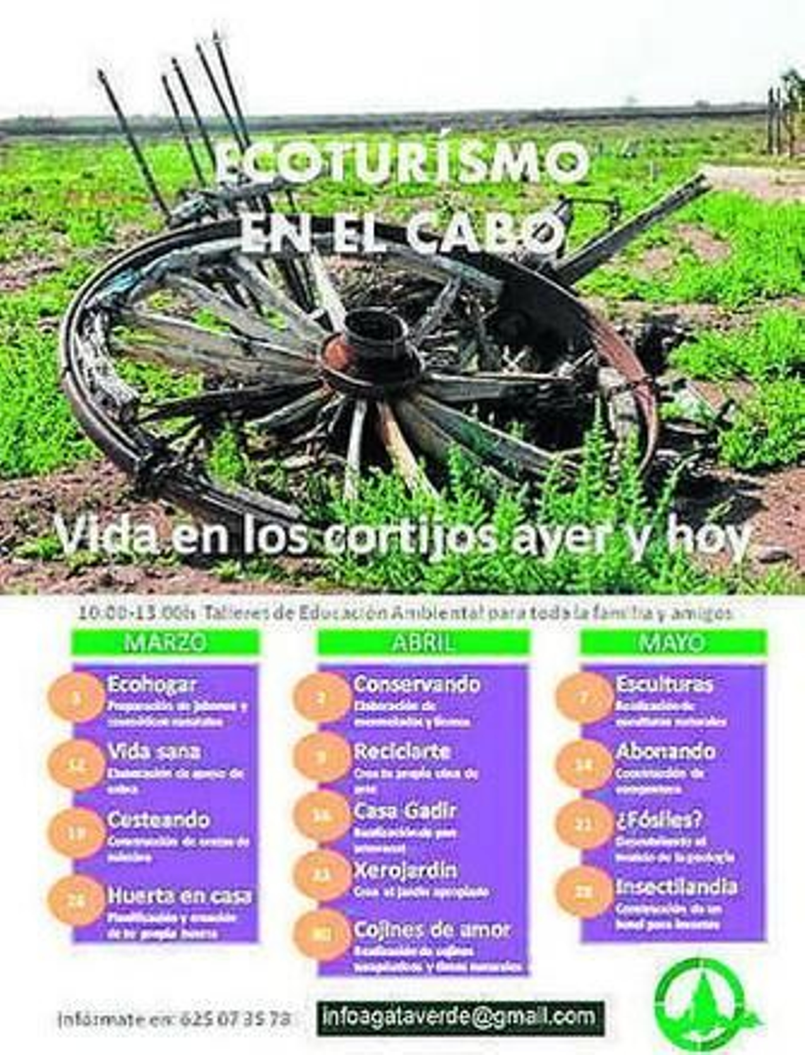 Cartel anunciador de las actividades.