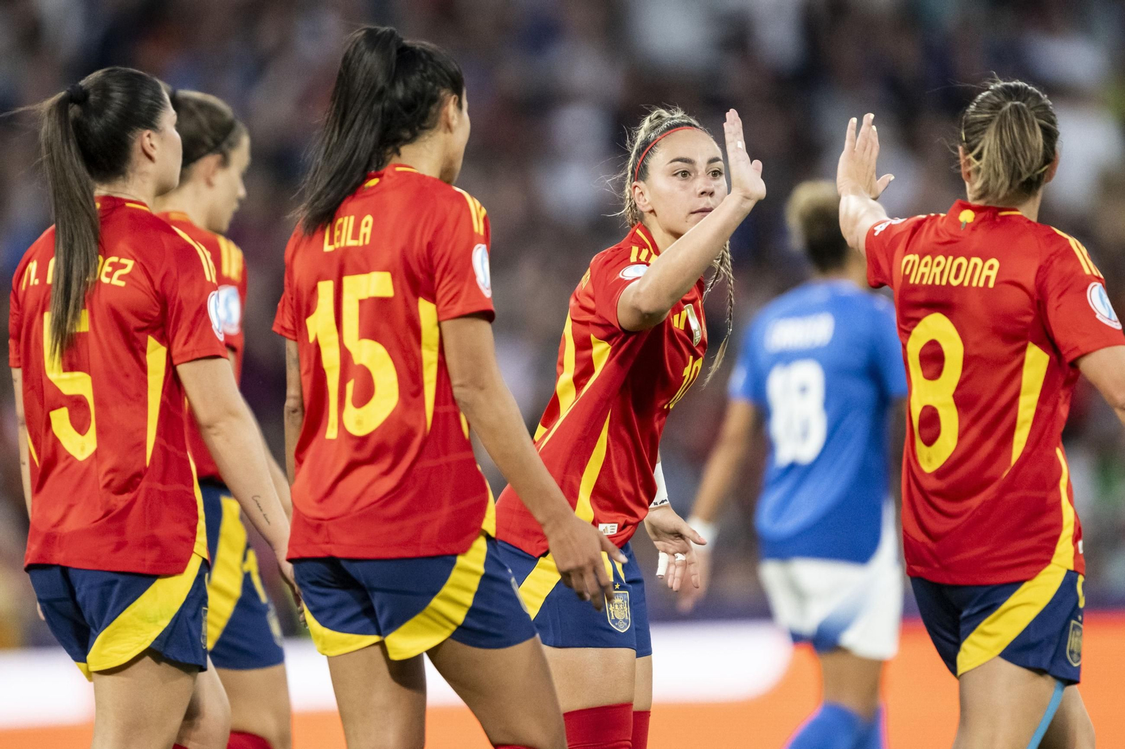 Las fotos del Italia - España de la Eurocopa femenina