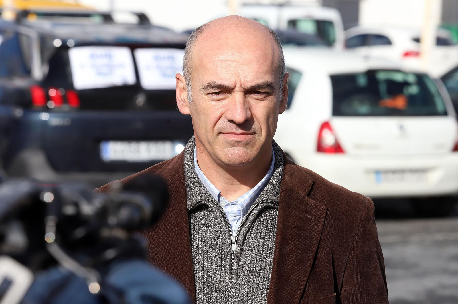 Imágenes de la caravana para reclamar la llegada del AVE a Huelva