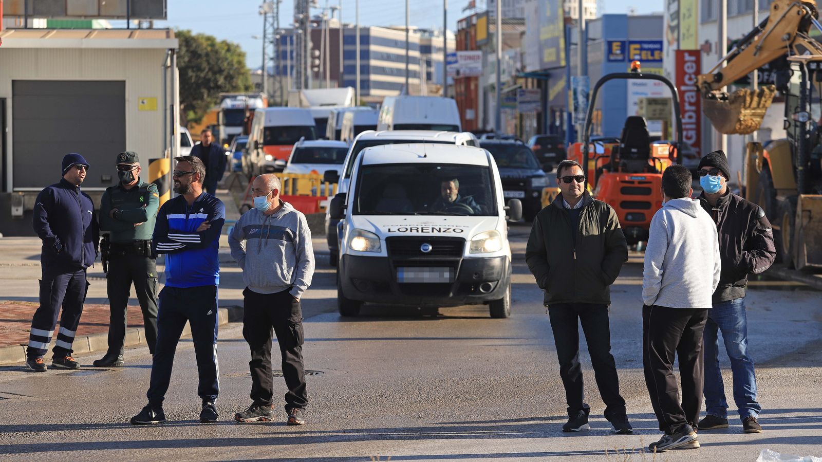 Fotos de los piquetes en el polígono de Palmones