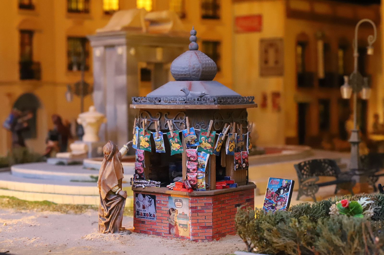 Belén del Ayuntamiento de Huelva basado en la antigua Plaza de las Monjas
