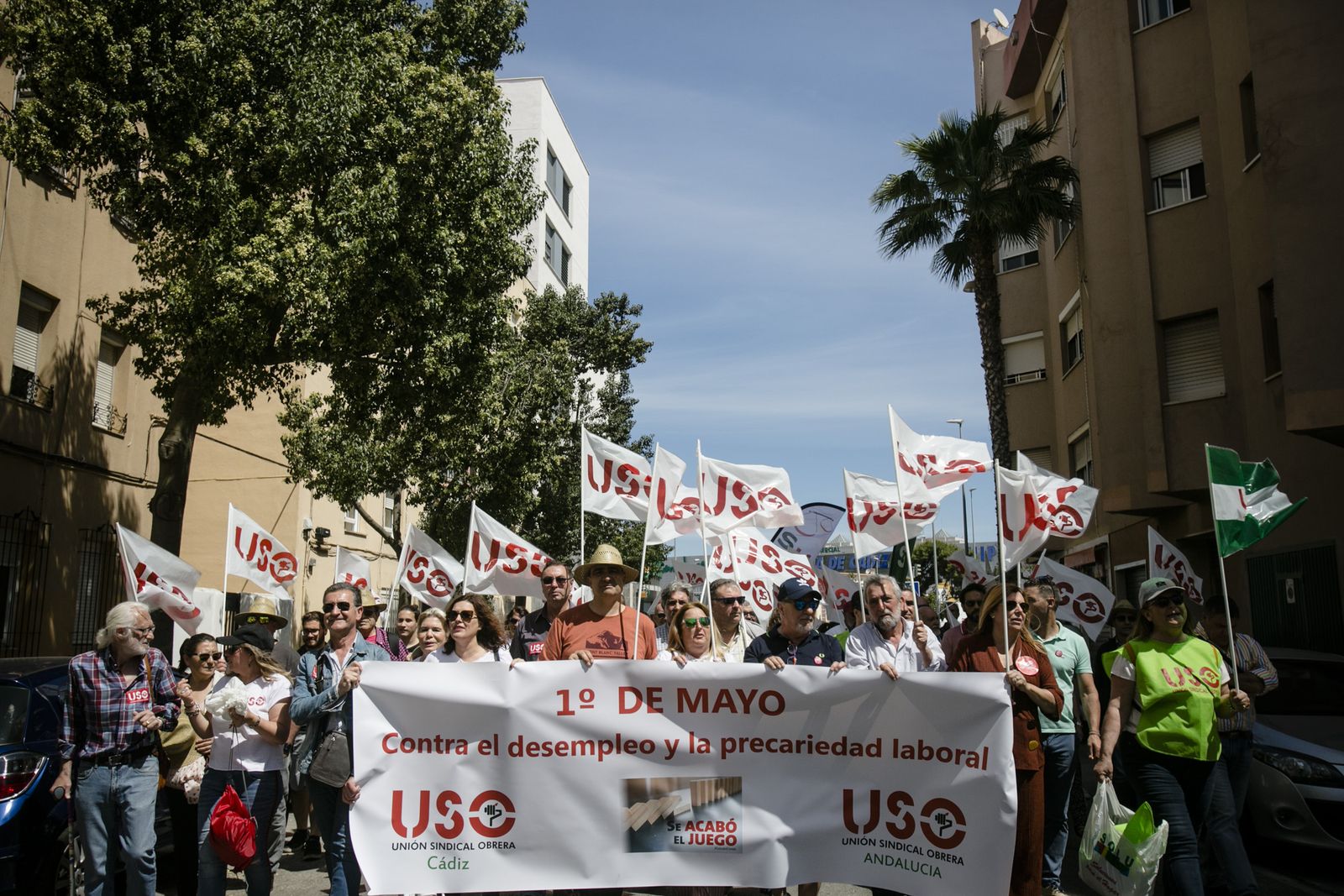Imágenes de las otras dos manifestaciones del Primero de Mayo en Cádiz