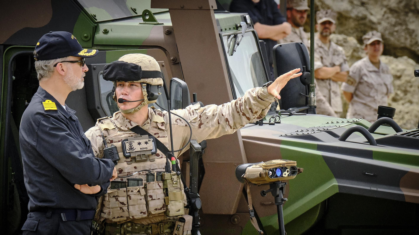 El Rey Felipe VI en las maniobras Flotex 2022