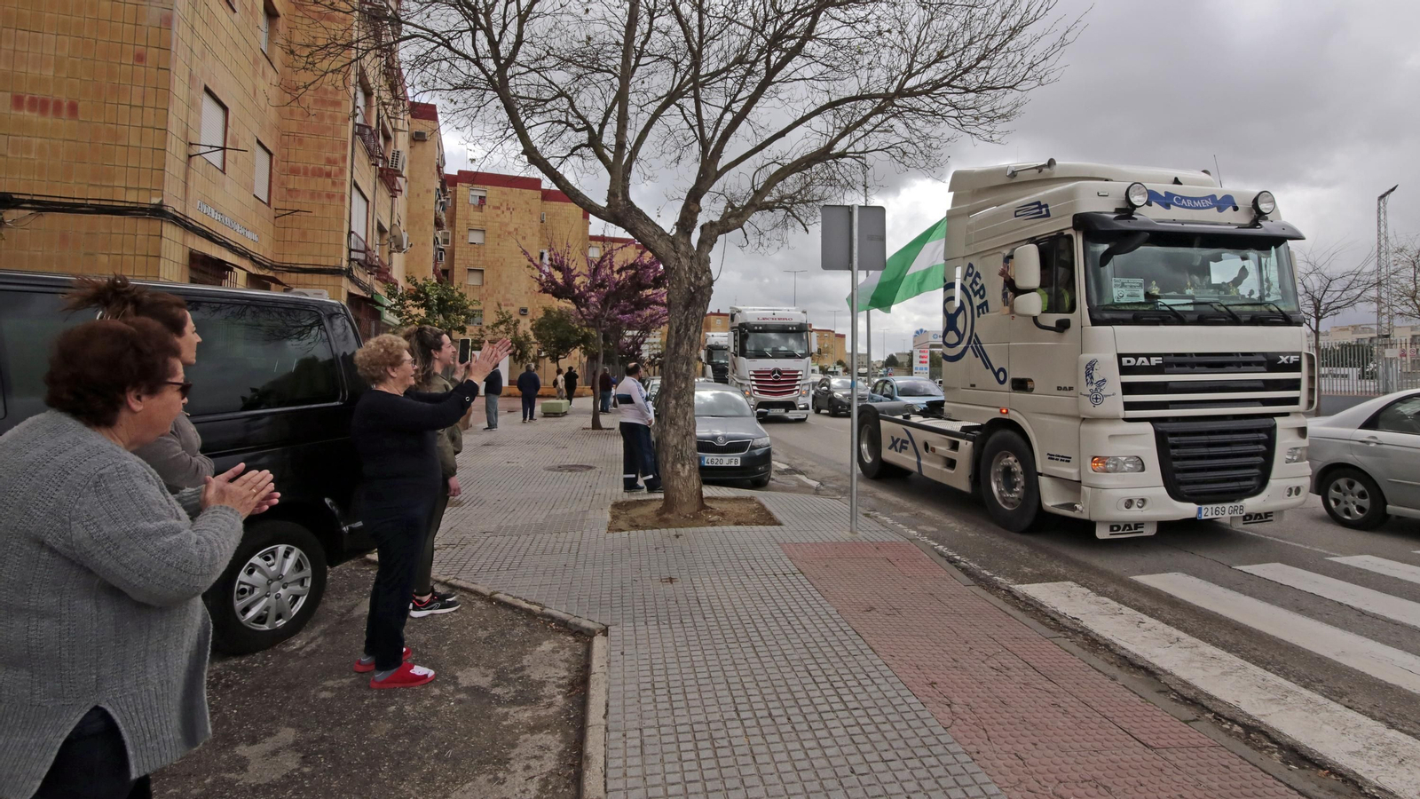 Caravana de transportistas por Jerez