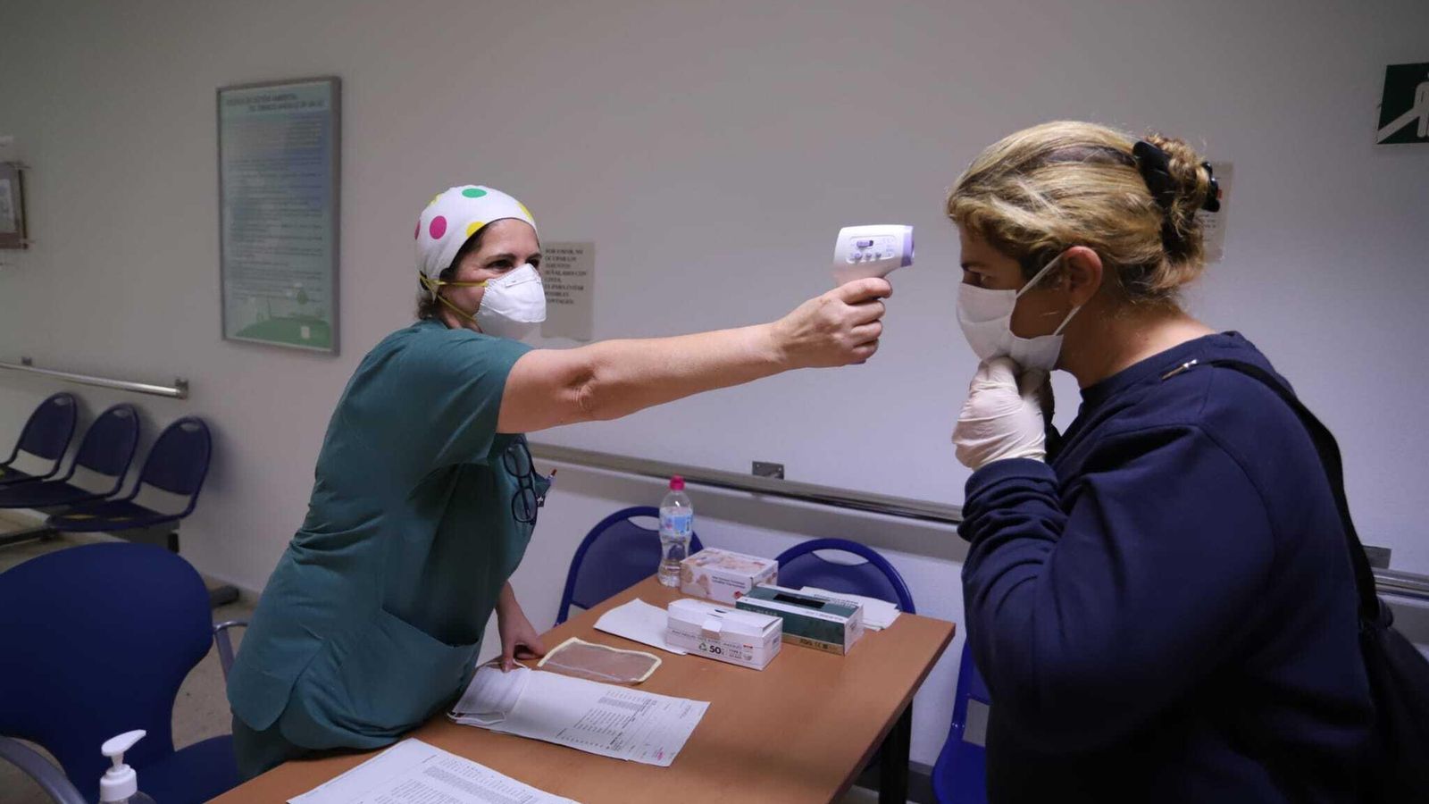 Toma de temperatura en el Infanta.