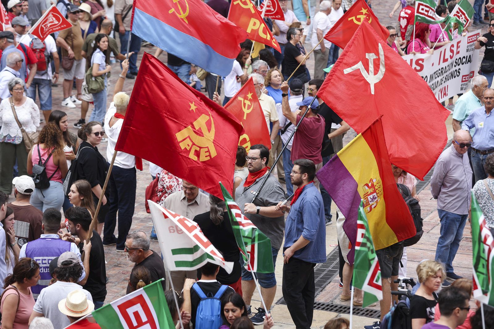 La manifestación del 1º de mayo de Málaga, en fotos