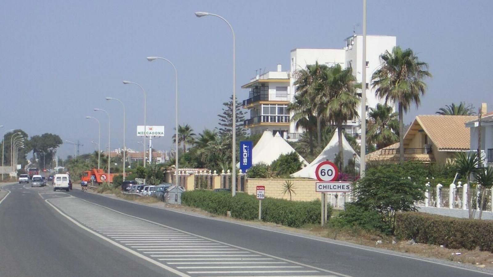 Tramo de la carretera Nacional 340 que conecta Chilches y Benajarafe