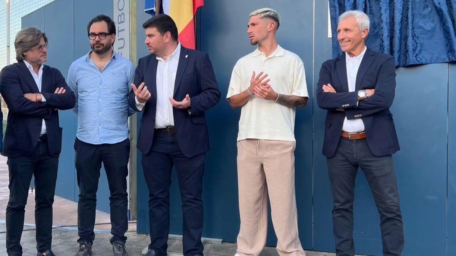 Agustín López, Víctor Orta y Pablo Blanco, junto a Carmona en un día muy especial