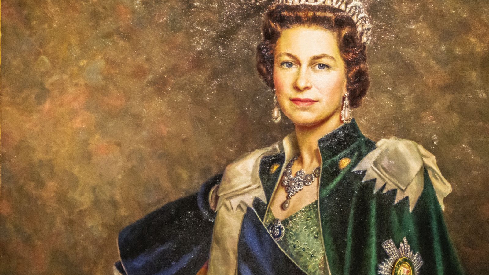 Retrato de Isabel II en su madurez.