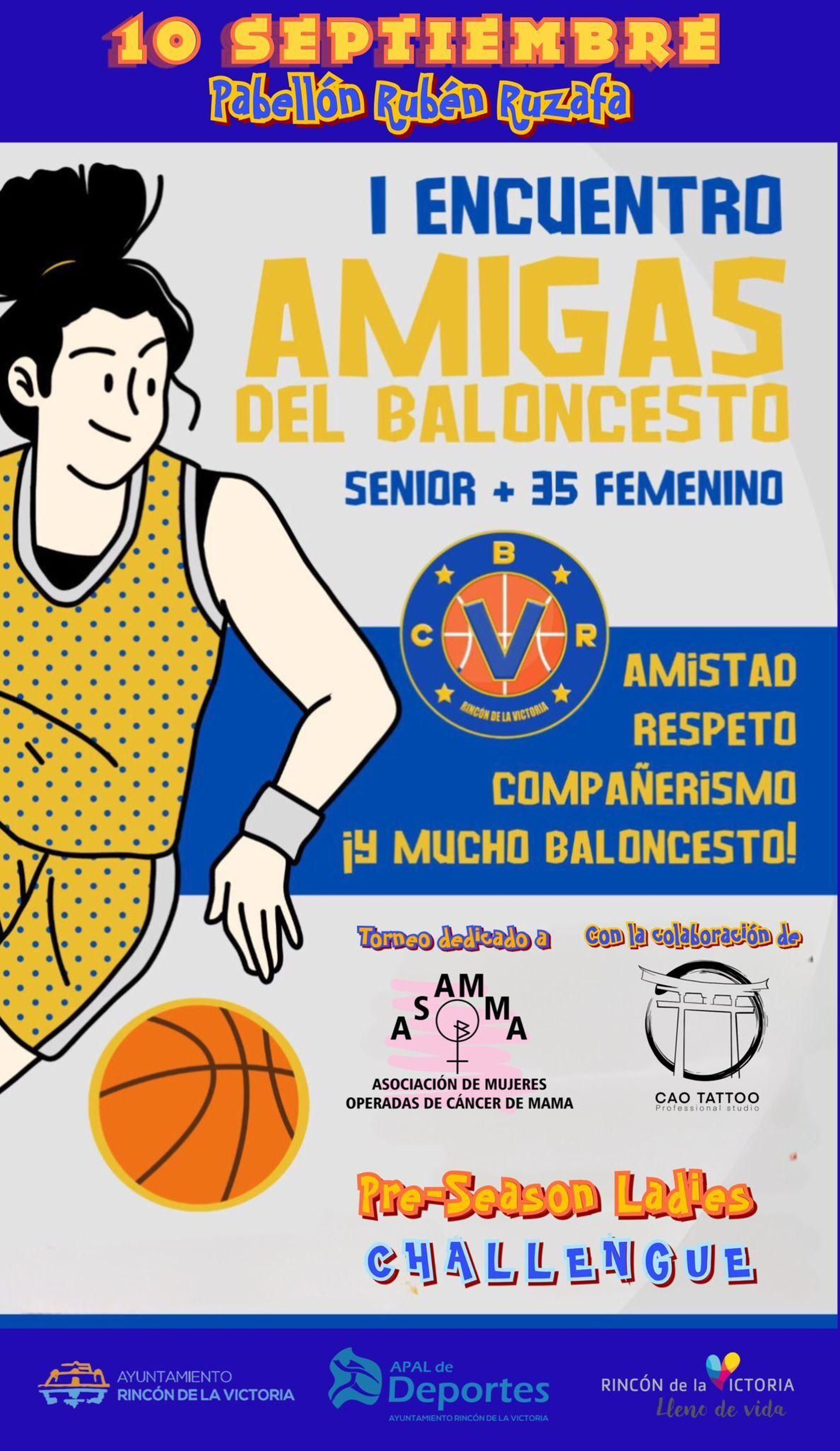 Cartel del I Encuentro 'Amigas del Baloncesto Senior +35 Femenino'