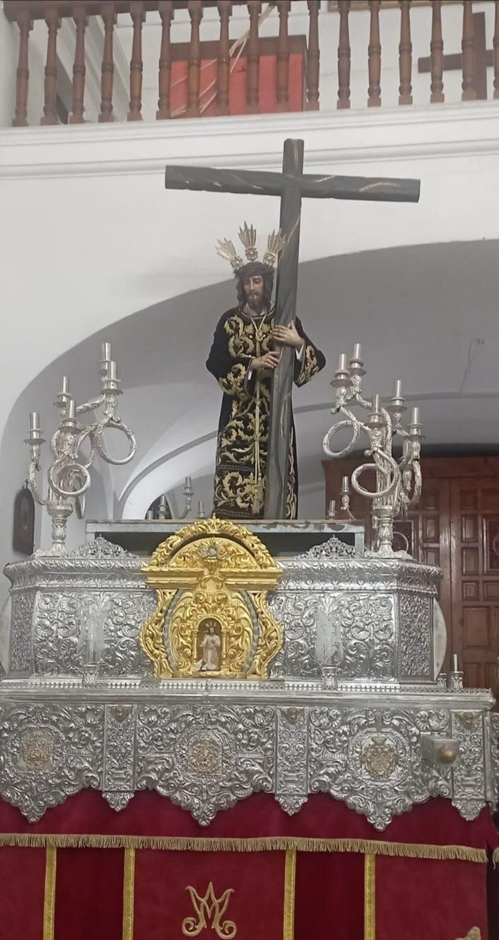 El Nazareno de la Obediencia, dispuesto en el paso para la salida del próximo Sábado de Pasión. El Nazareno de la Obediencia, dispuesto en el paso para la salida del próximo Sábado de Pasión.