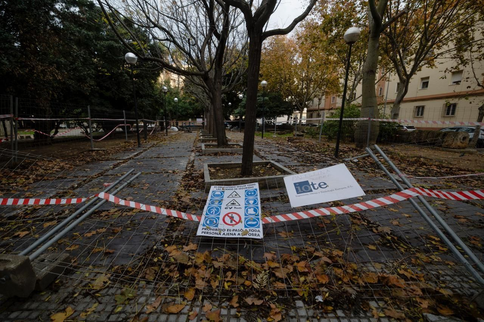 Aspecto que presentaba hace unos días la zona de Asdrúbal que debía haberse rectificado.