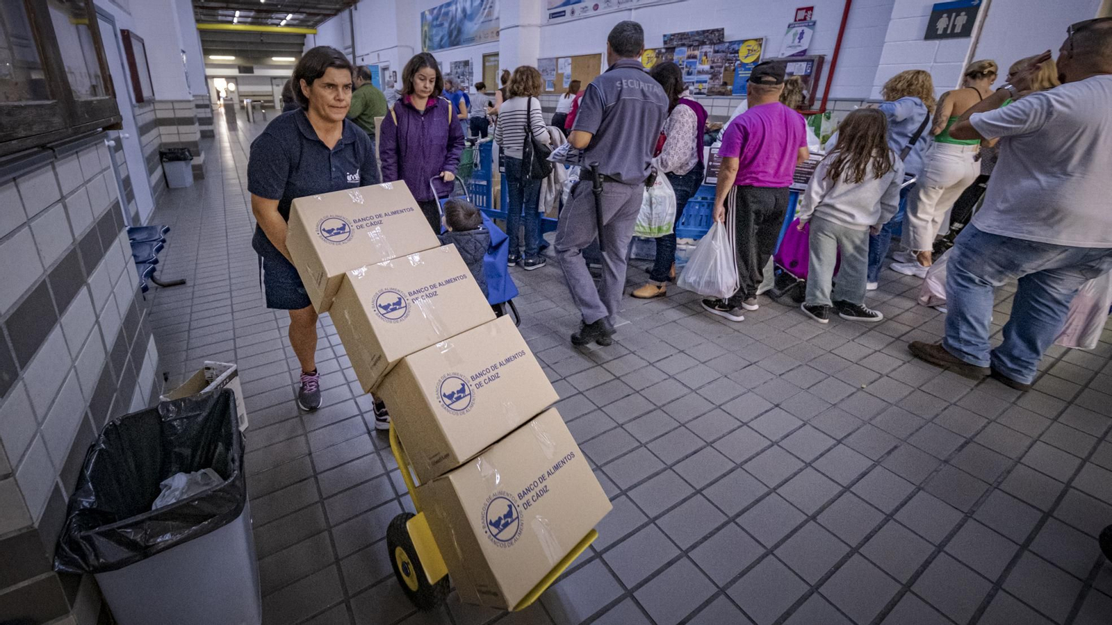 Las imágenes de la recogida de alimentos en Cádiz en solidaridad con Valencia por los efectos de la DANA