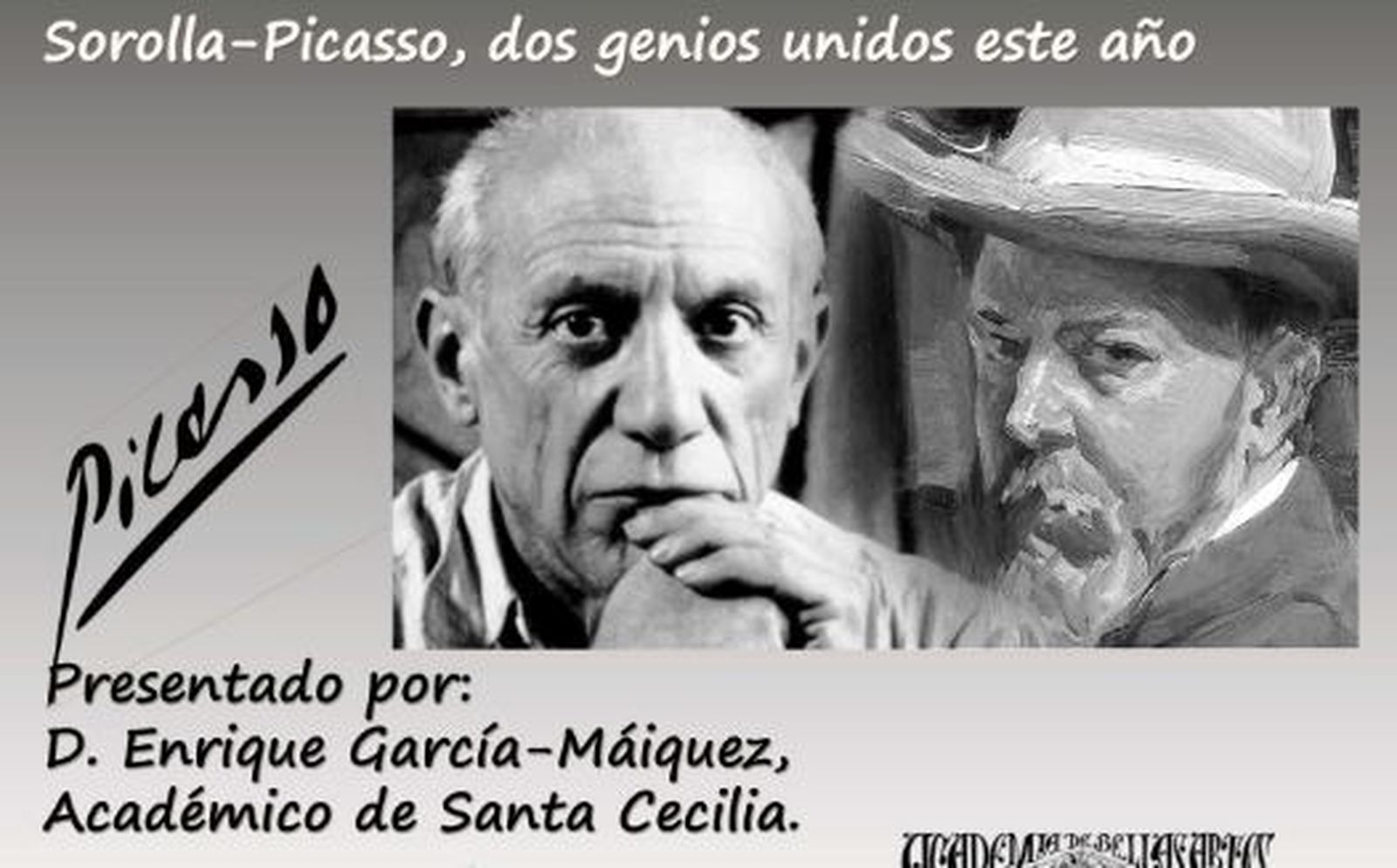 Jaime García Máiquez hablará sobre Sorolla y Picasso.