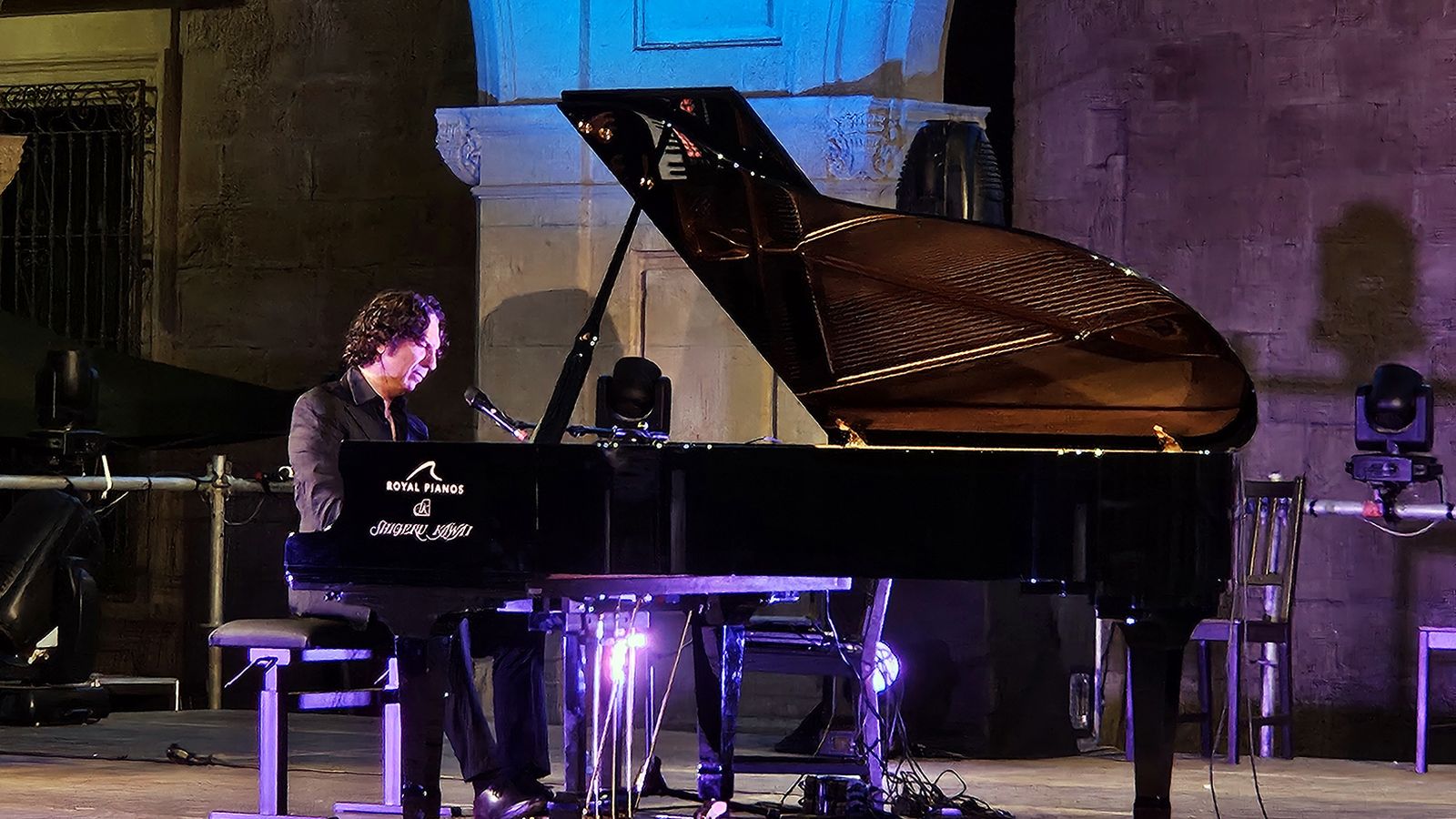 Diego Amador durante su actuación en el Festival Flamenco.