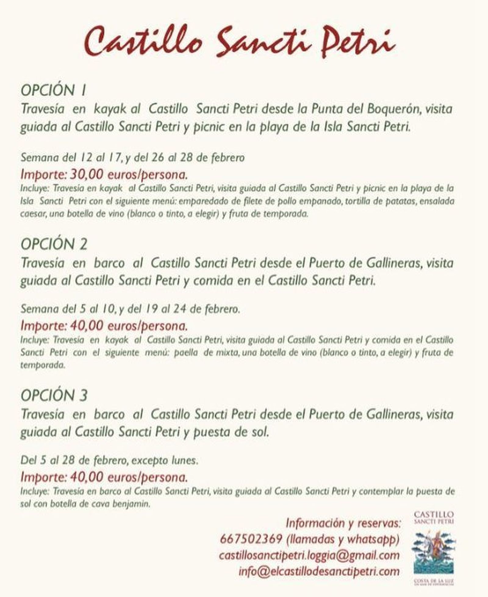 El Mes del Amor en el Castillo de Sancti Petri