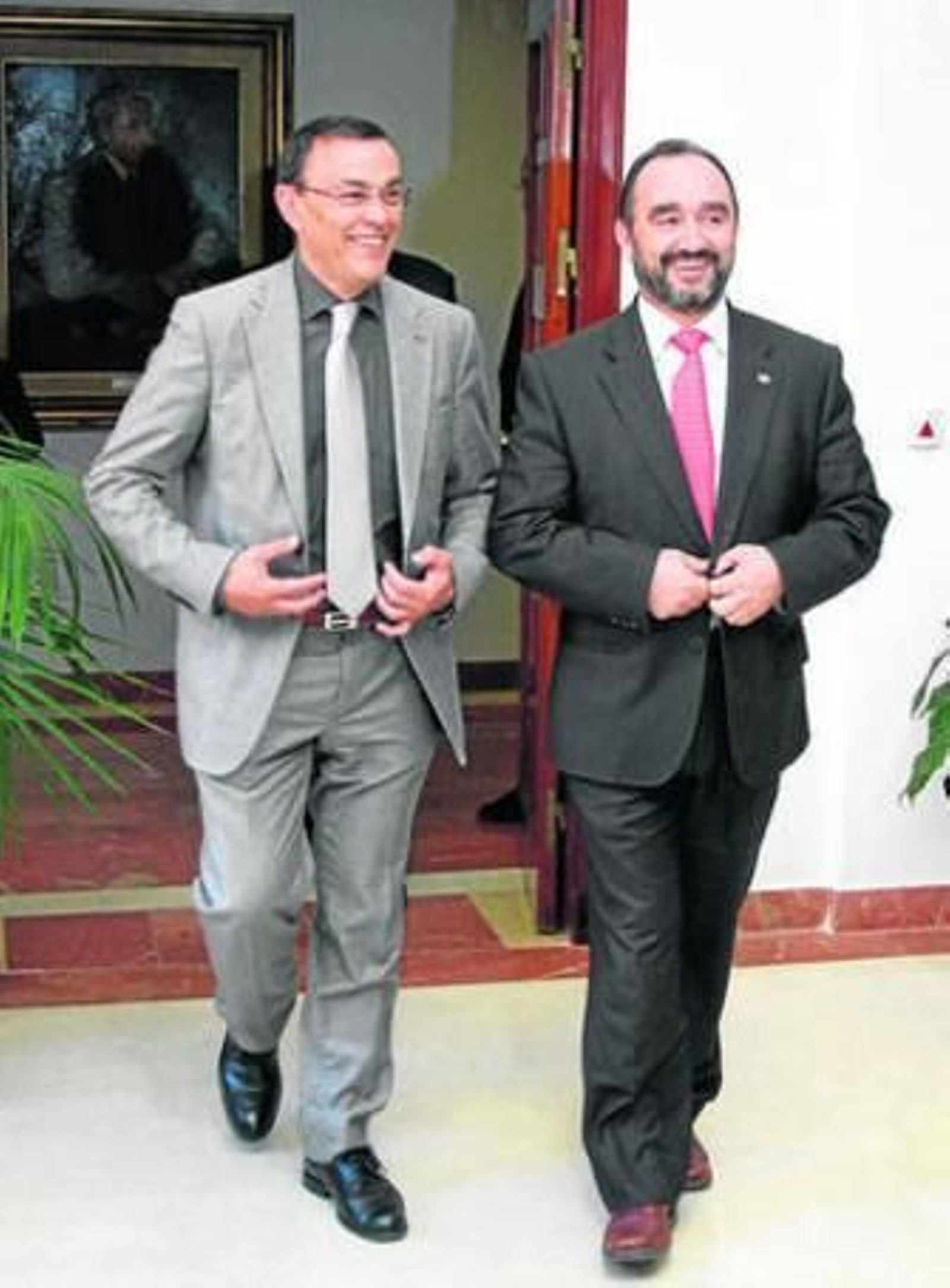 Ignacio Caraballo y Valentín Cortés, ayer.