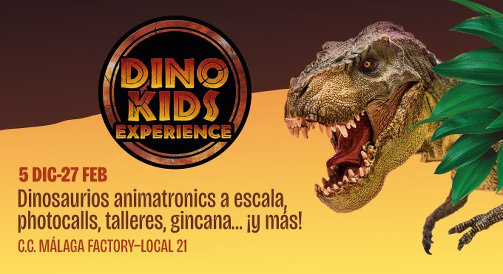 Cartel promocional de Dino Kids Experience