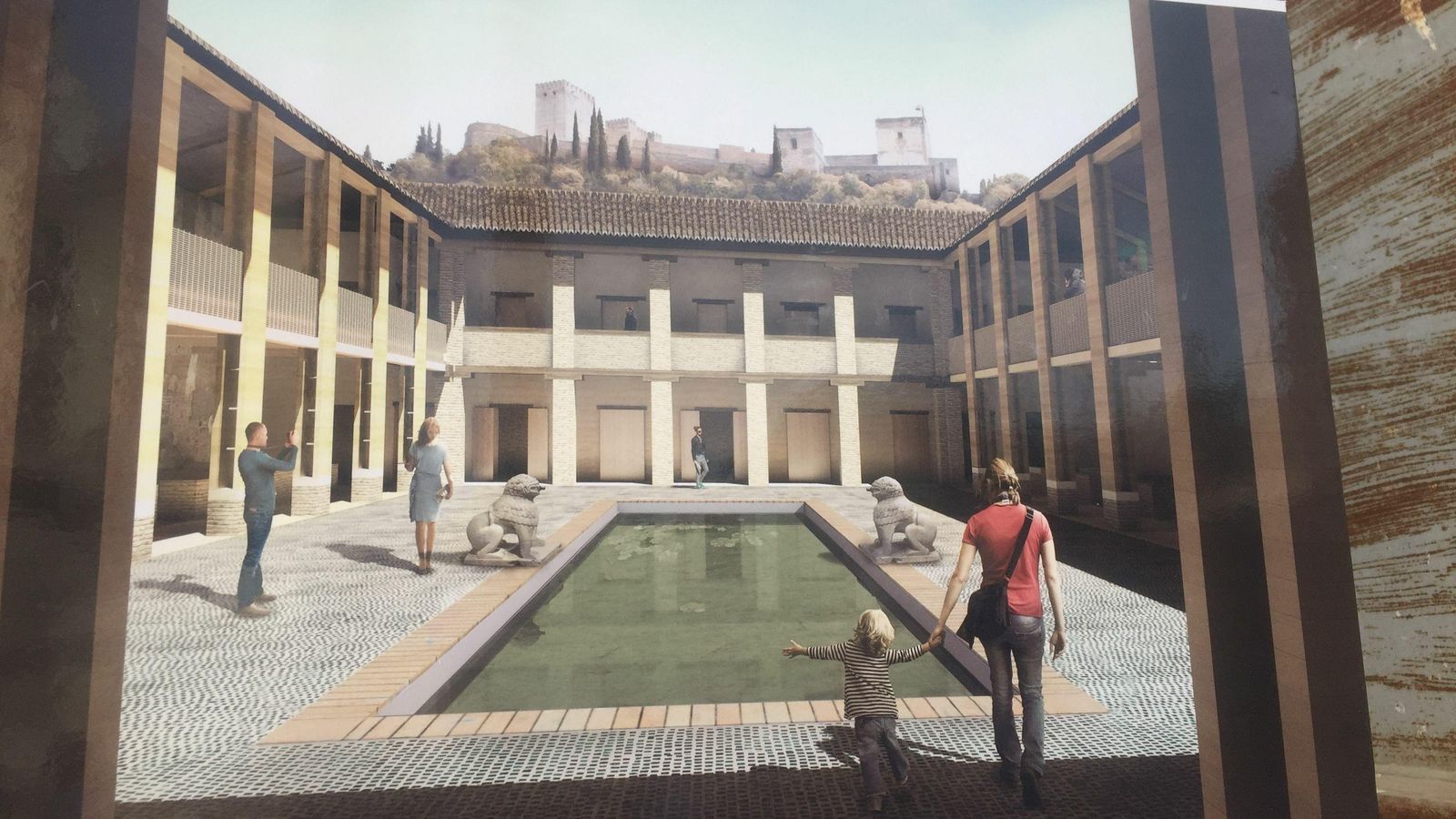 Recreación virtual del edificio del Maristán cuando acabe la rehabilitación