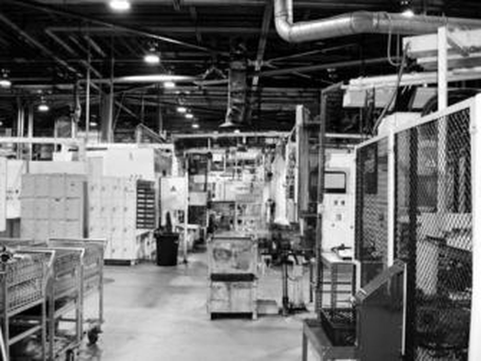 Parte de la maquinaria de la planta de Puerto Real antes del cierre.