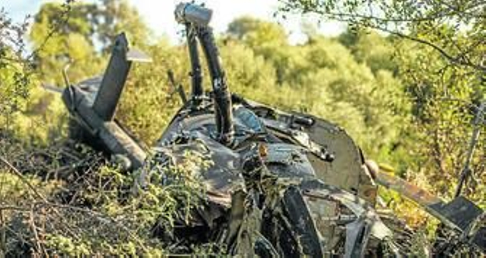 Estado en el que quedó el aparato tras el siniestro.