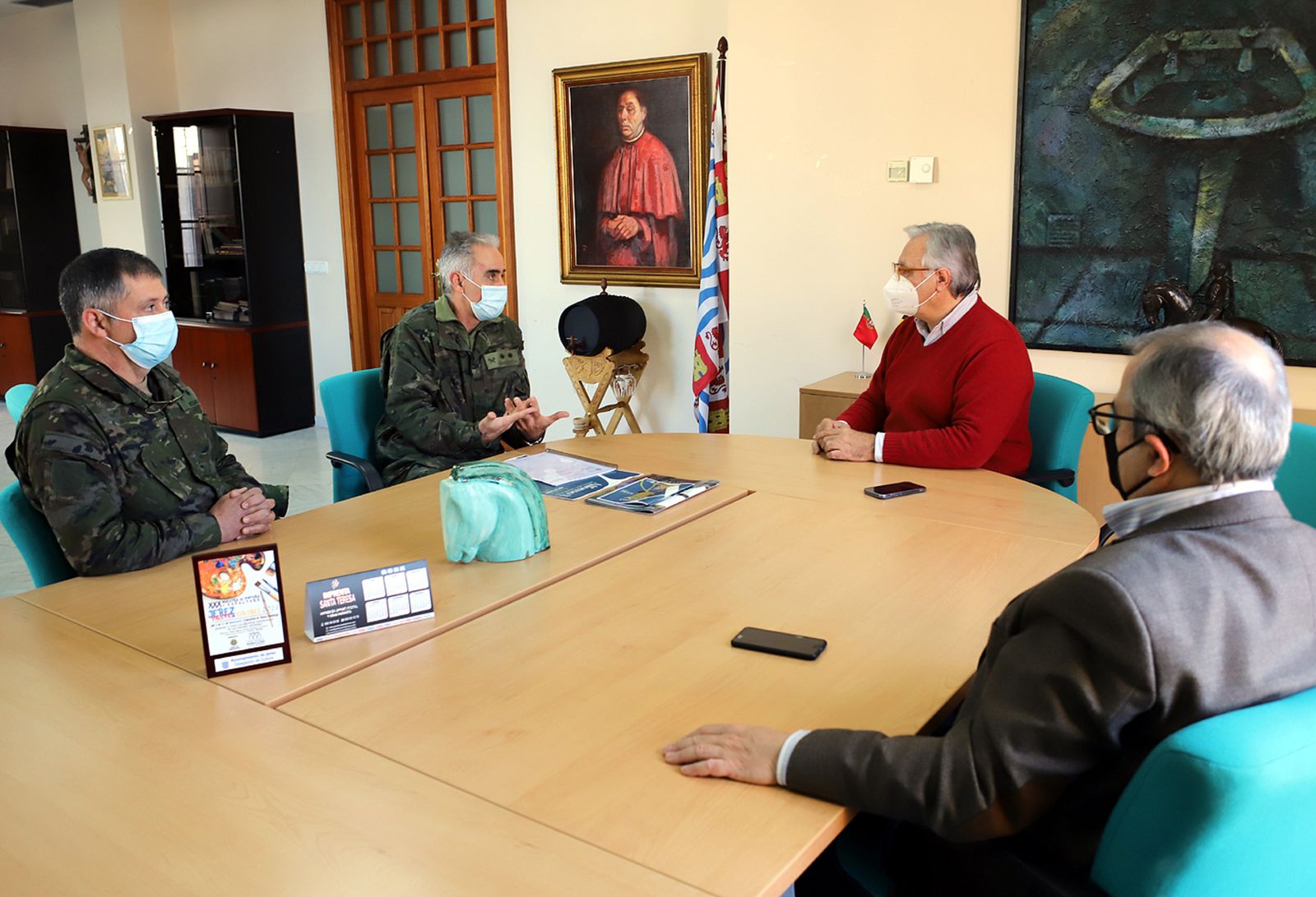 Francisco Camas, en su reunión con el teniente coronel Antonio Gómez Pascual.