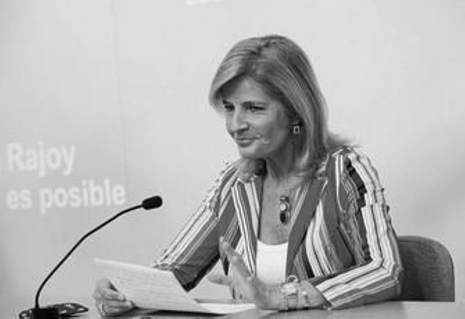 Esperanza Oña, en una comparecencia. Esperanza Oña, en una comparecencia.