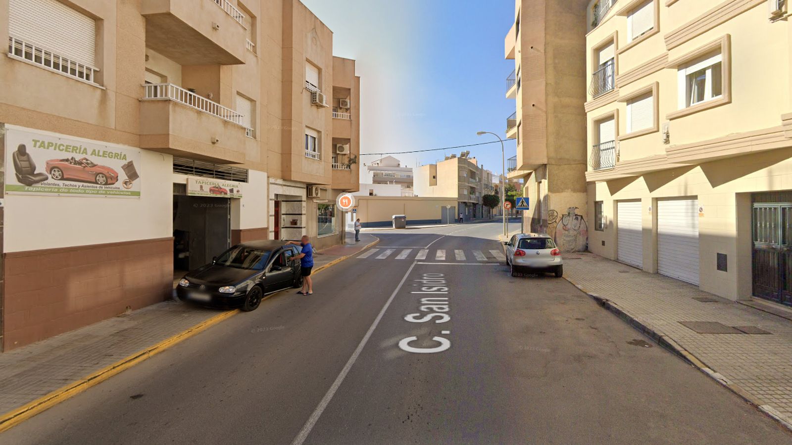 Calle San Isidro de El Ejido, donde tuvo lugar el atropello mortal.