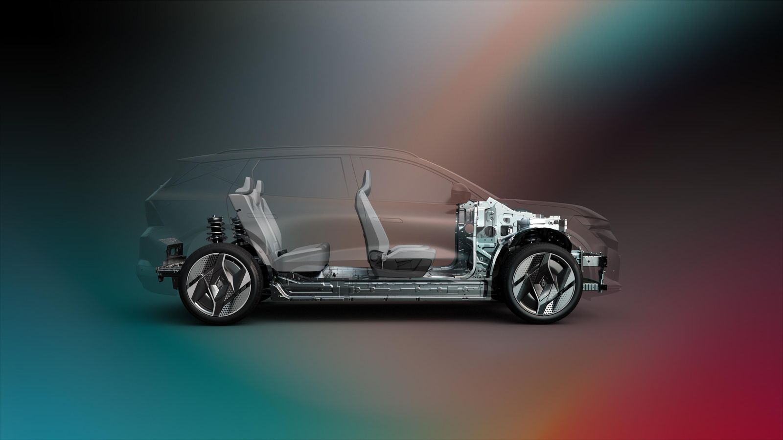 La plataforma utilizada es la misma a la que recurren coches como el Mégane E-Tech o el Nissan Ariya.