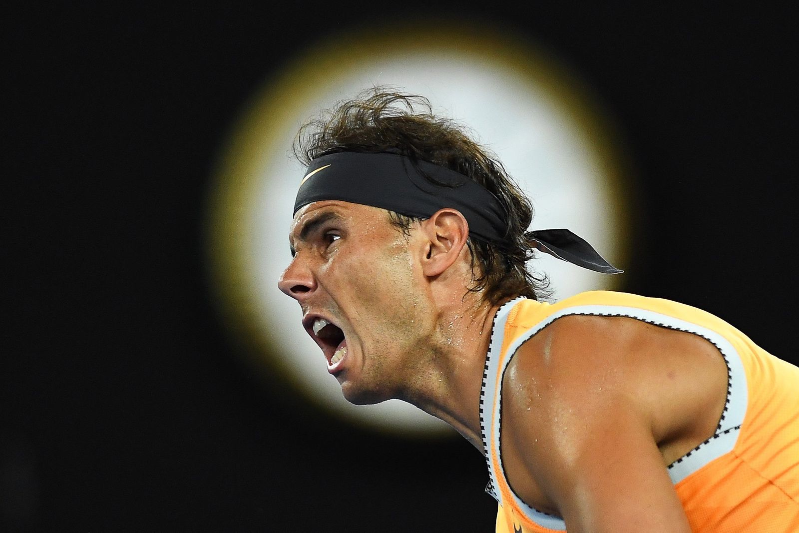 Nadal, durante el partido ante el estadounidense Tiafoe