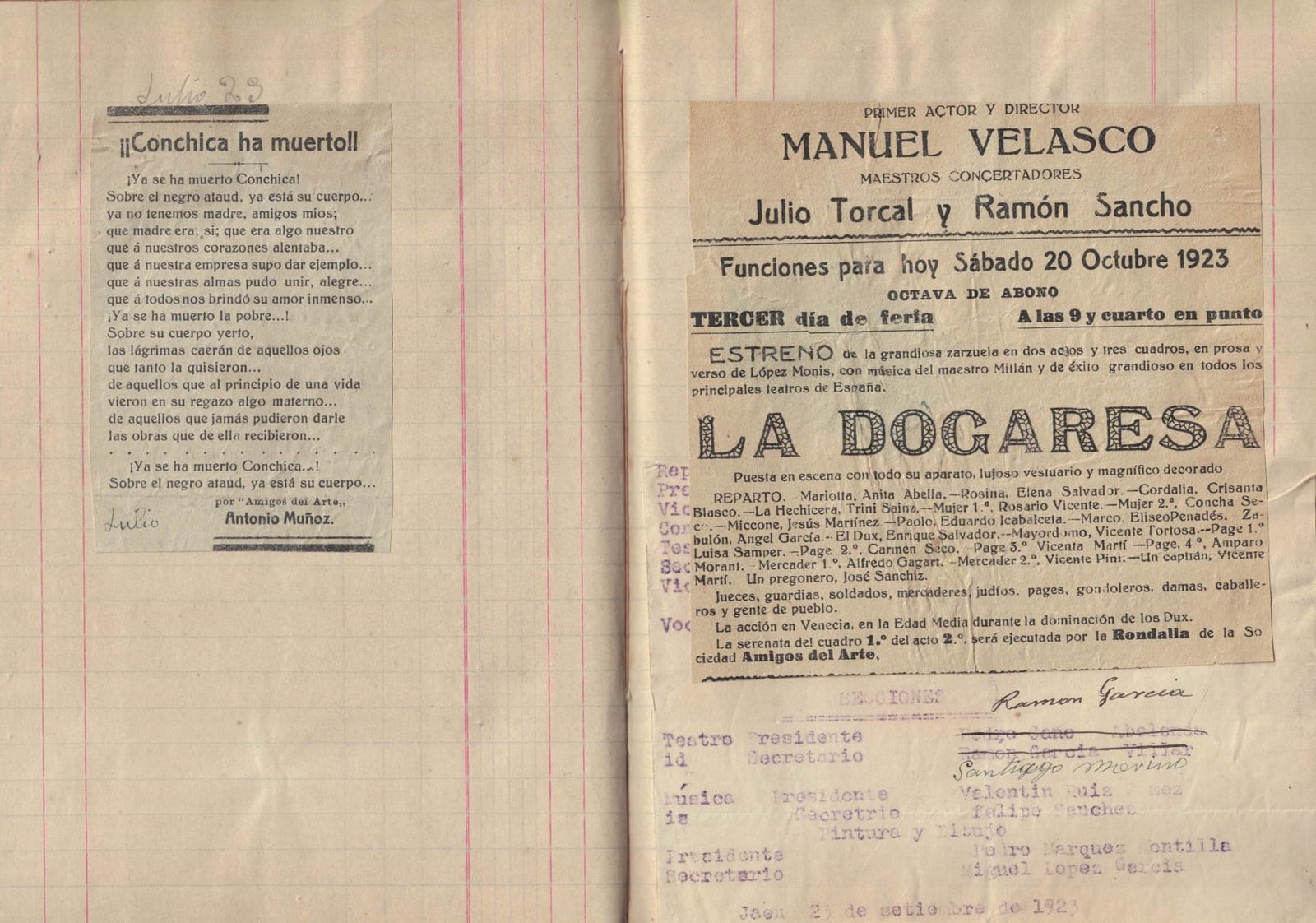 El libreto personal de notas y recortes de Tomás Moreno Bravo, en imágenes