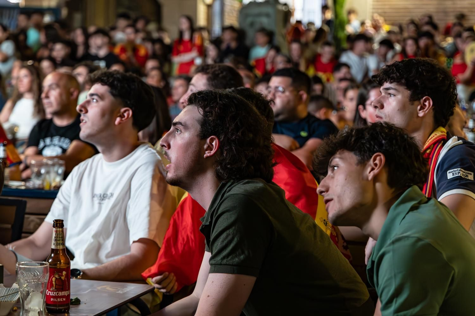 La euforia jiennense por la victoria de España, imágenes