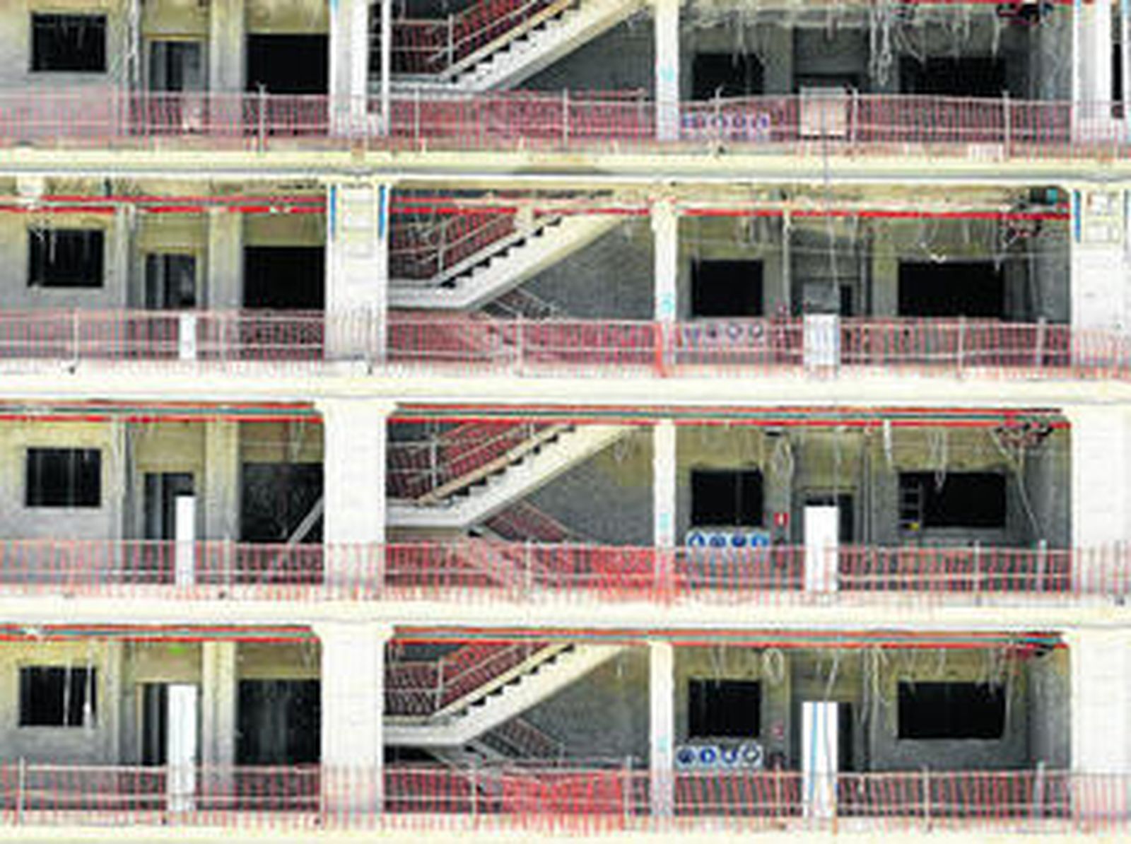 Imagen del estado de las obras del segundo establecimiento hotelero de Puerto Sherry tomada en la jornada de ayer.