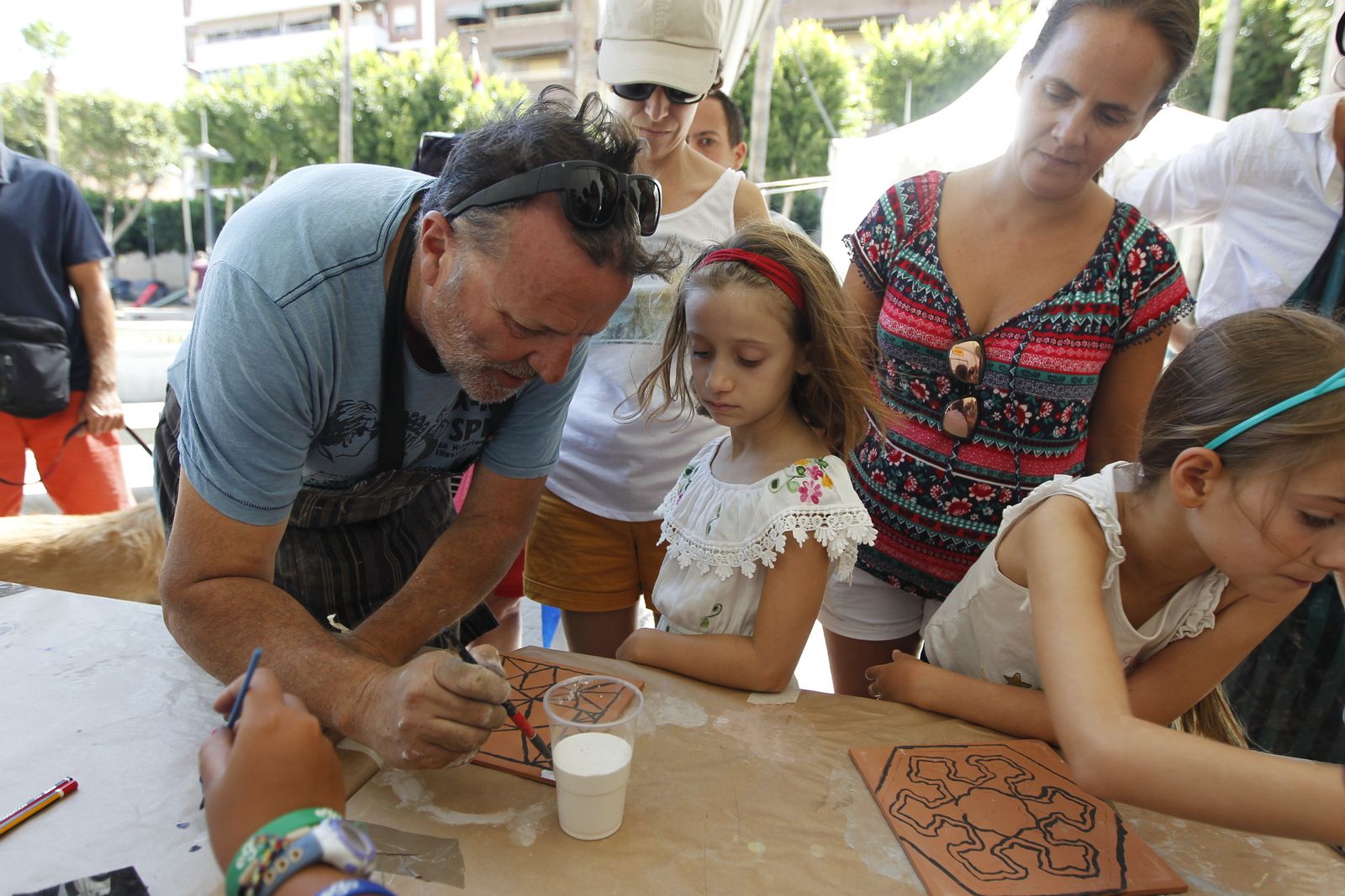 Taller cuerda-seca alfarería. Feria de Almería 2019
