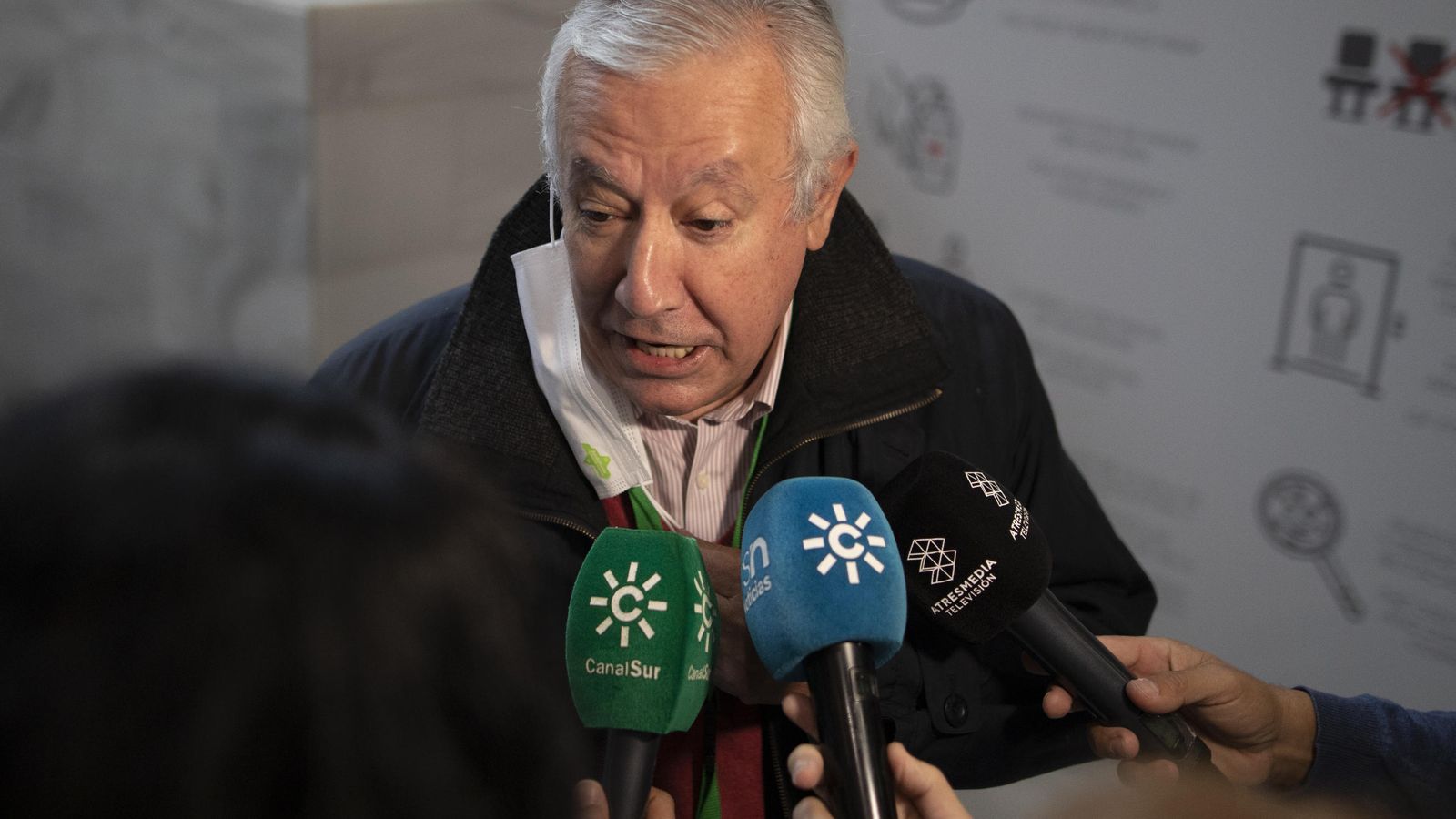 Javier Arenas, a su llegada al congreso