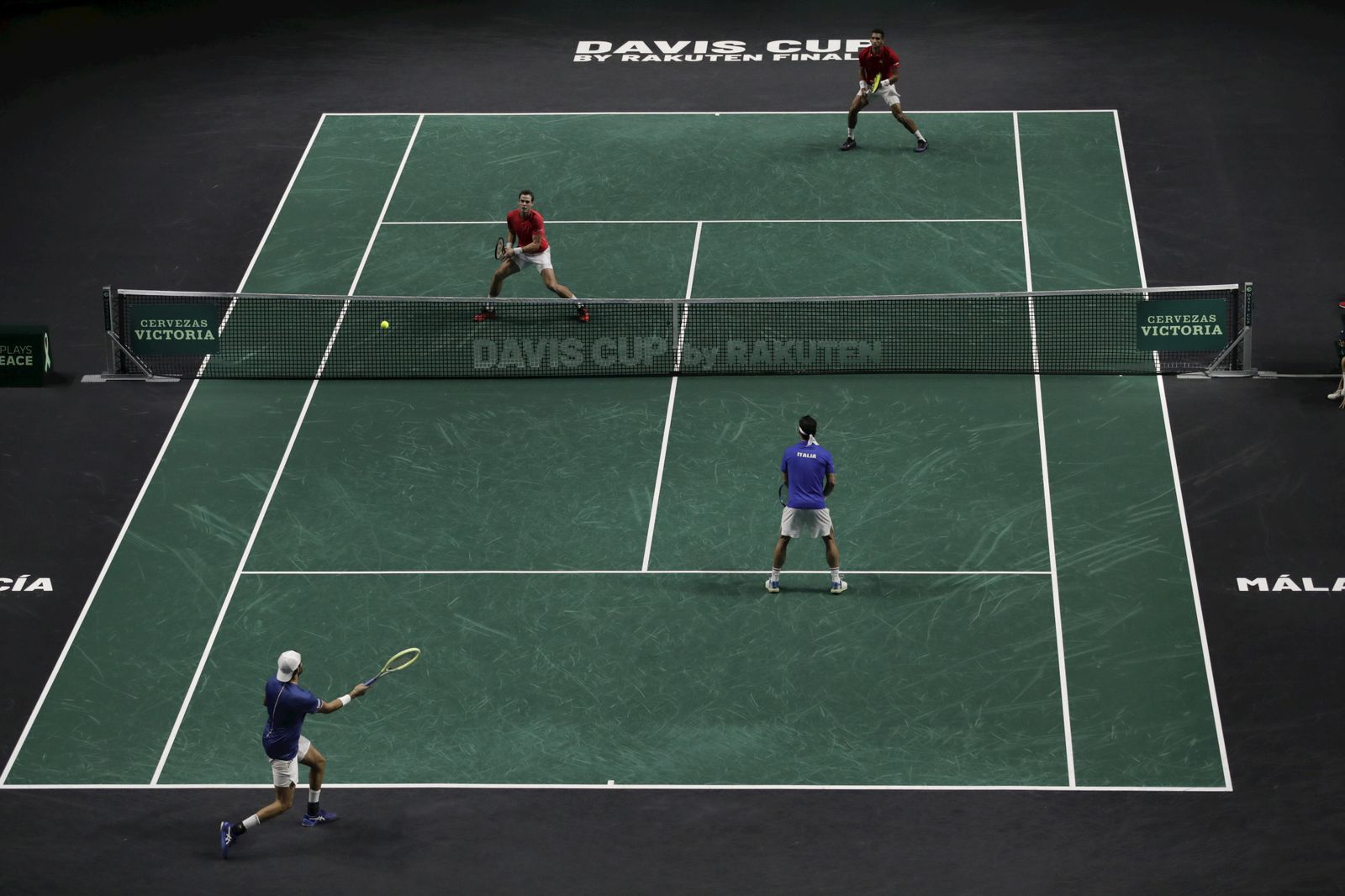 Perspectiva del partido de dobles.