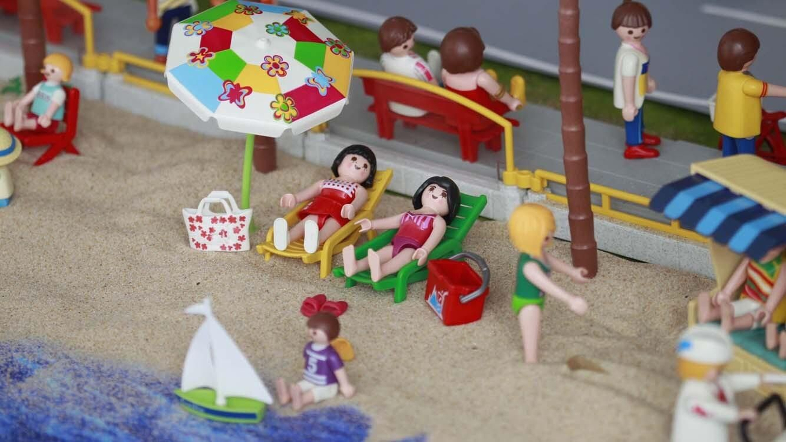 Las fotos de la exposición de las figuras de Playmobil