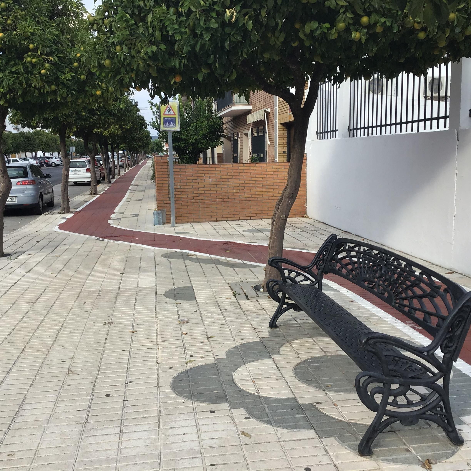 Otro tramo del carril bici.