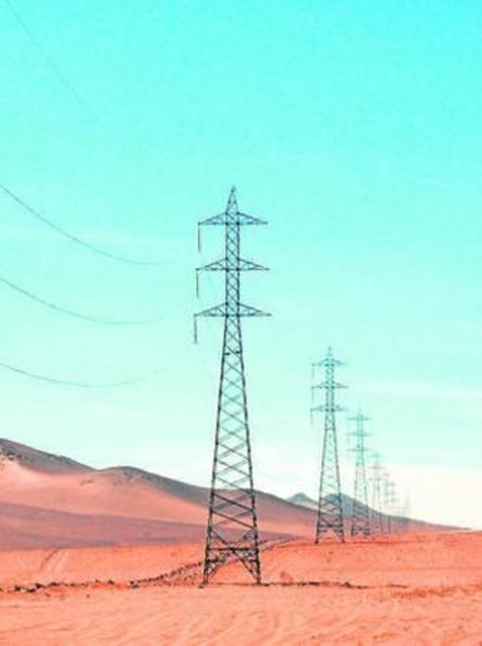 Línea eléctrica montada por Abengoa en Chile.