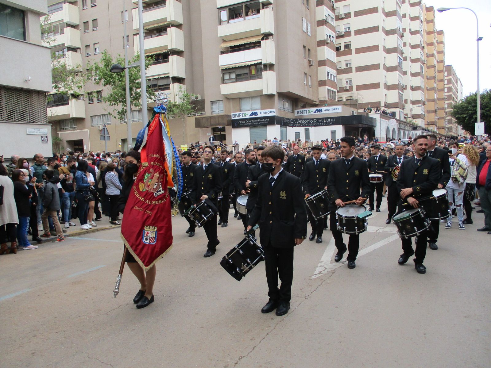Imágenes de la estación de penitencia de la Hermandad de Pasión de Almería