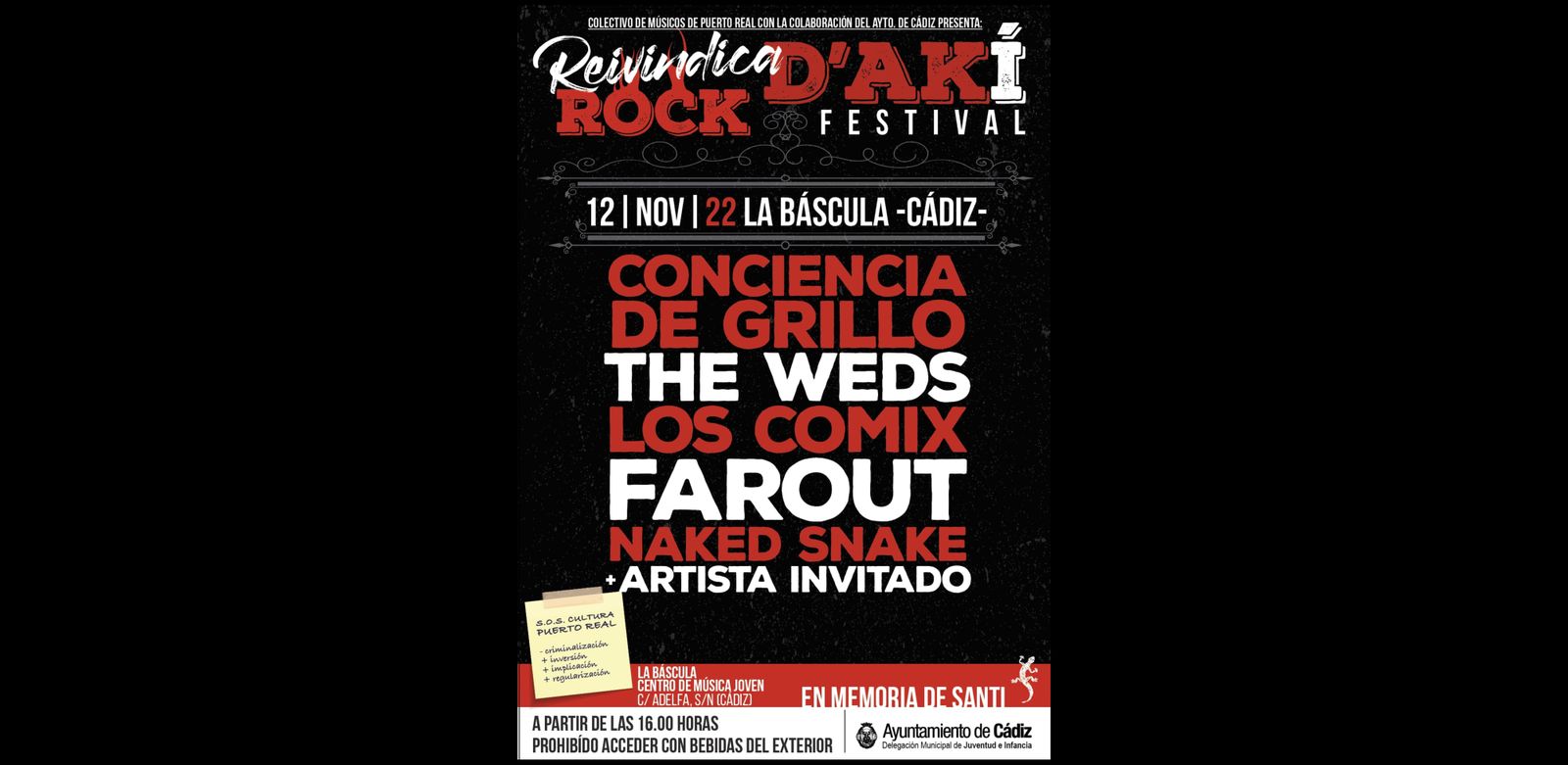 Cartel anunciador del 'Reivindica Rock D´Akí'
