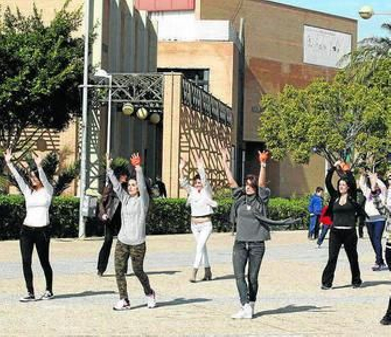 Grabación de un FlashMob  en la Universidad .