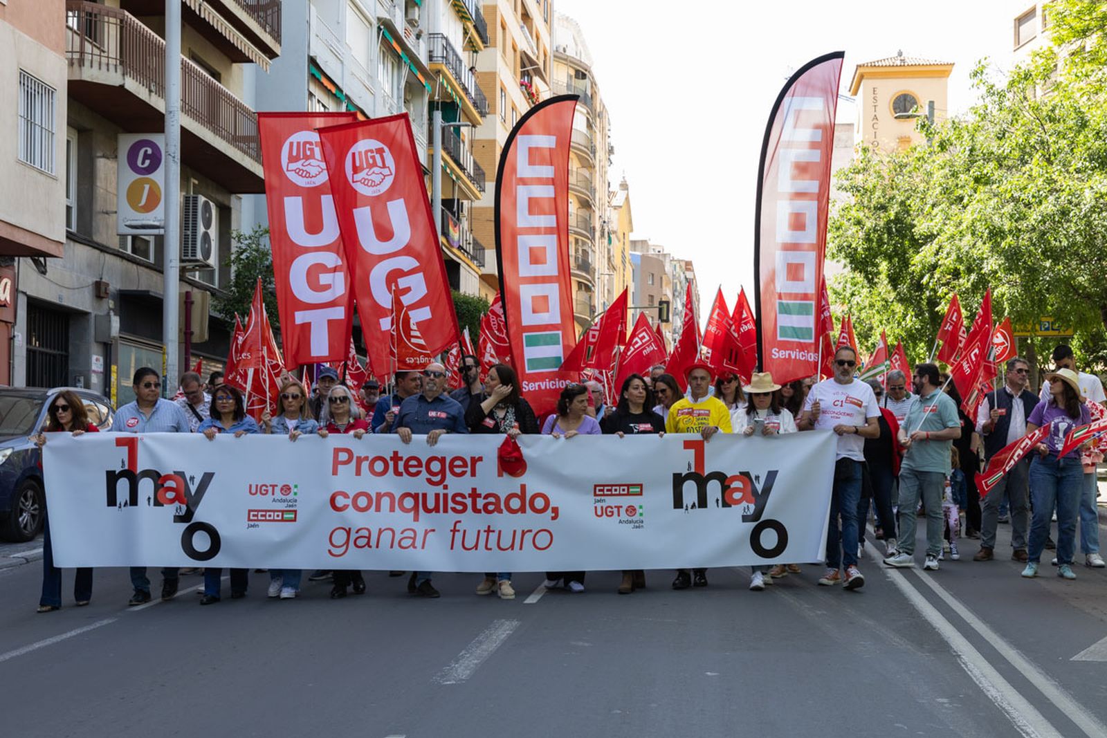 Manifestación convocada por el 1º de Mayo