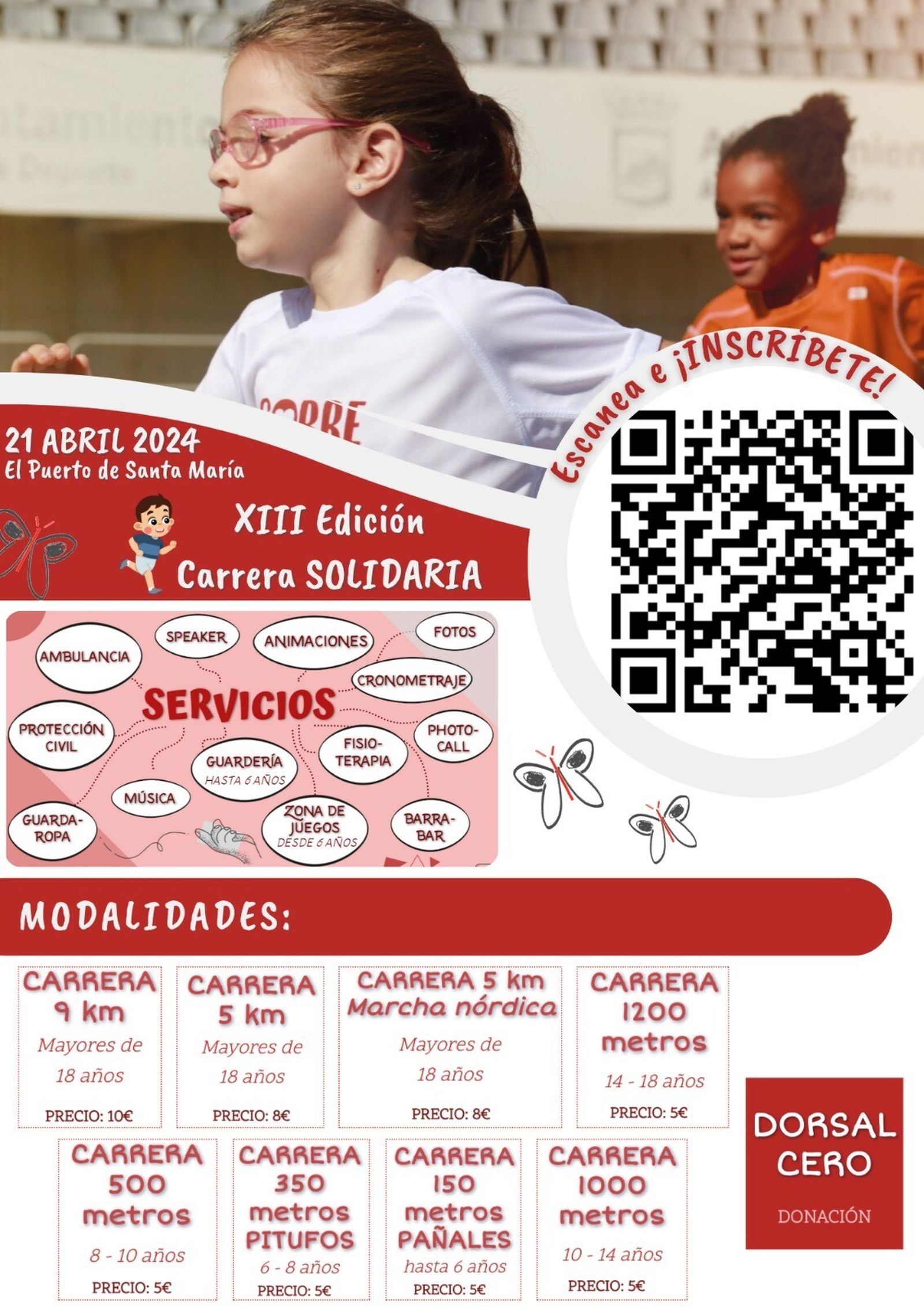 El cartel anunciador del evento deportivo y solidario.