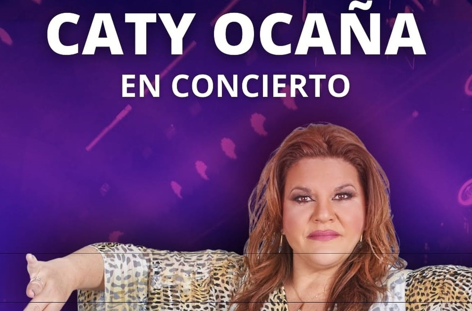 Cartel de la actuación de Caty Ocaña en el Castillo de San Romualdo.