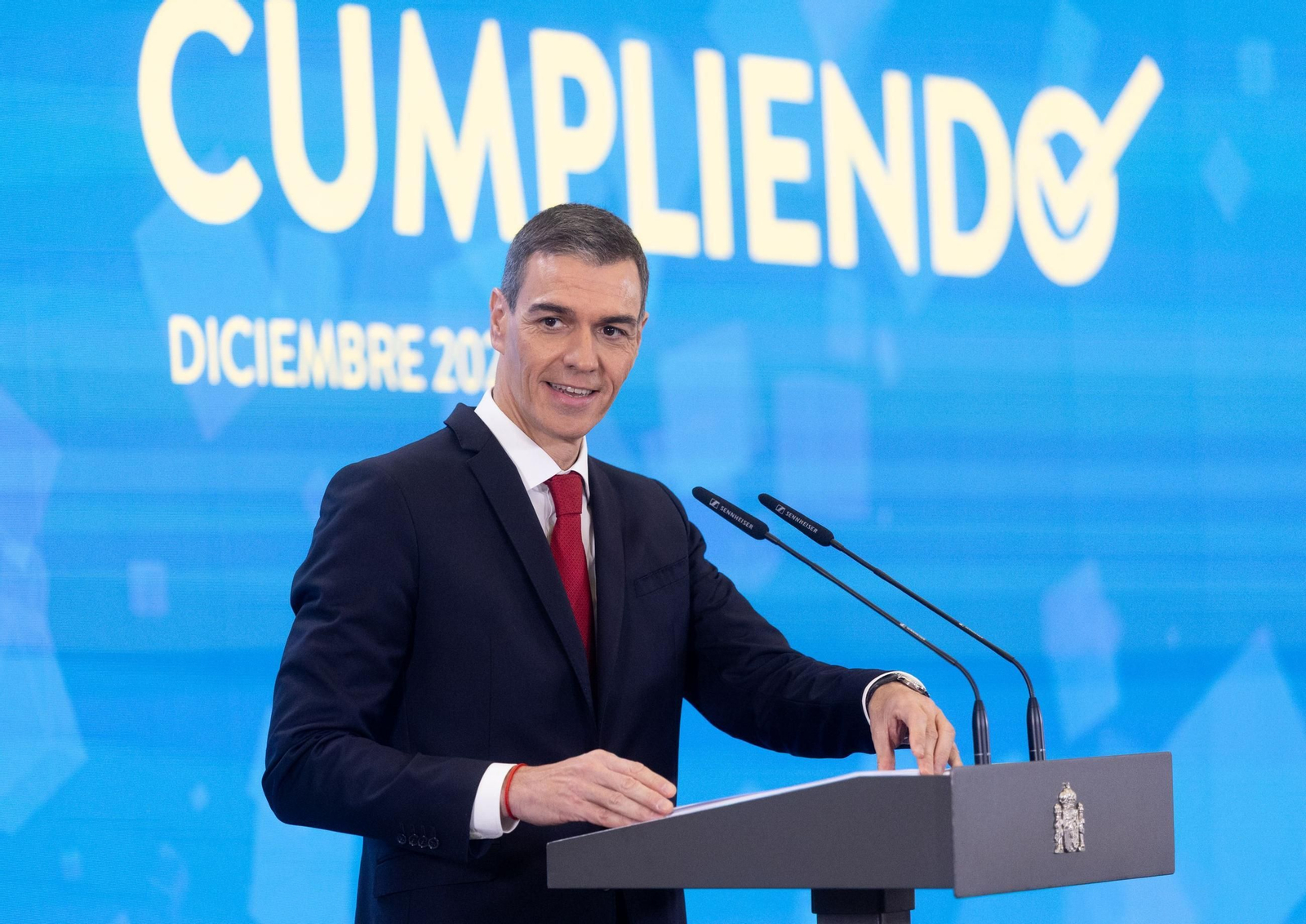 Pedro Sánchez, este lunes en Moncloa.